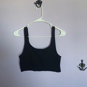 AERO black cotton bra top
